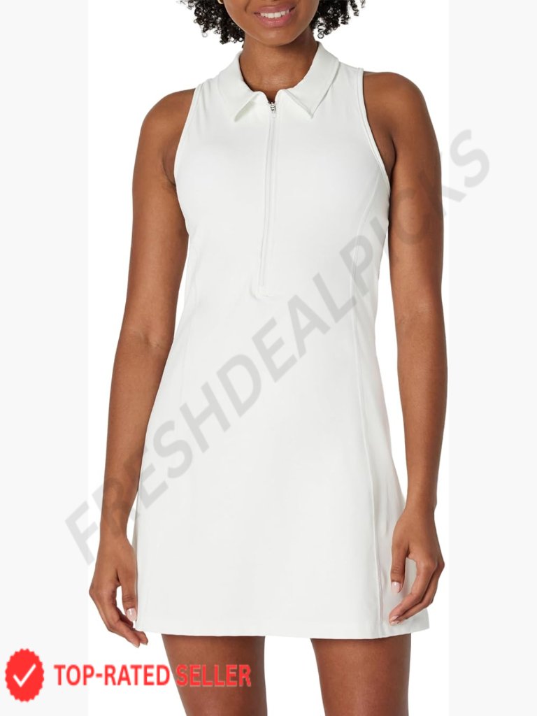 Buttery Soft Tennis Dress With Built-In Shorts, Fitted Activewear